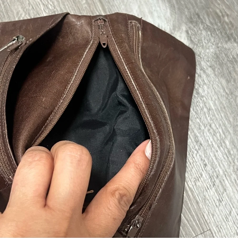 Christian Dior vintage leather walket/ chocolate brown.